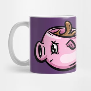 Piggy Pig Coffee Cup Cartoon Illustration Mug